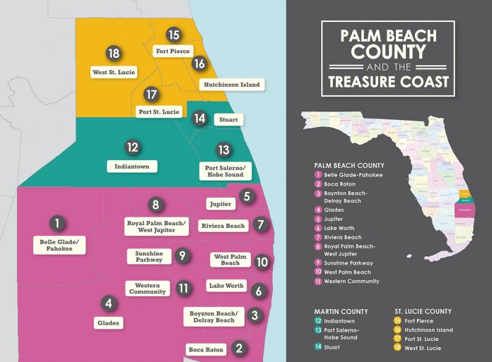 Palm Beach Florida Map With Cities When Is Fall 2024